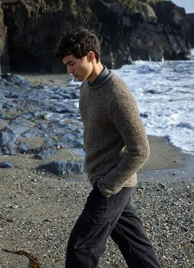 Fisherman Alpaca Roll Neck Sweater